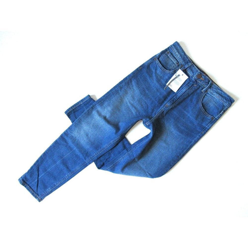 NWT ASOS Farleigh High Waist Slim Mom in Medium Blue Stretch Jeans 30